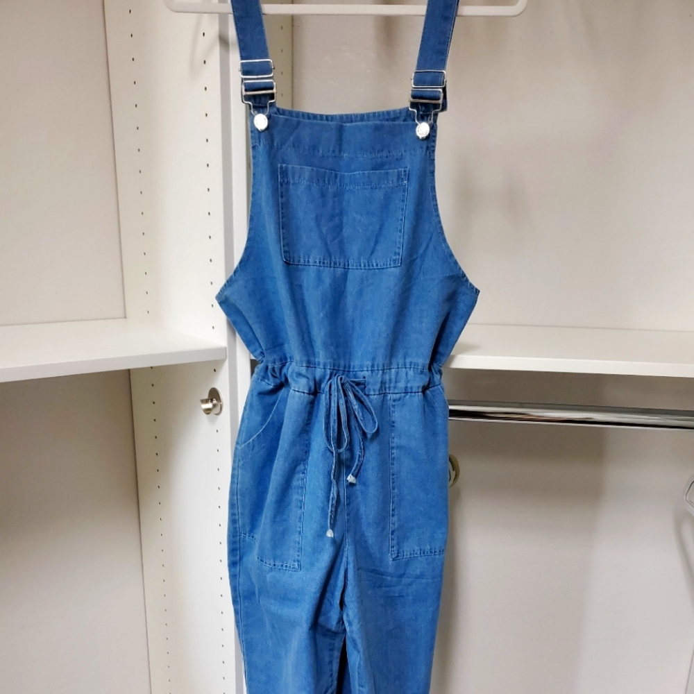 Medium comfy overalls (mock jean material)